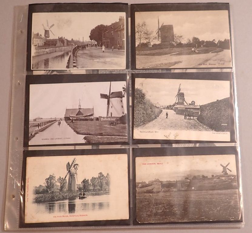 A collection of 46 windmill postcards including 1 Levi card and four RP cards