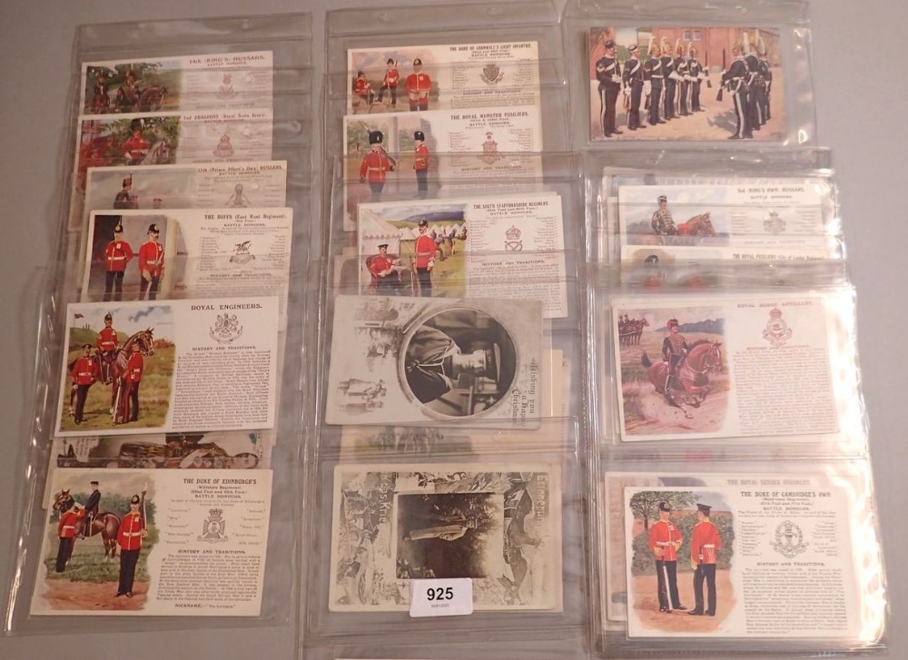 Forty WWI military/regimental postcards