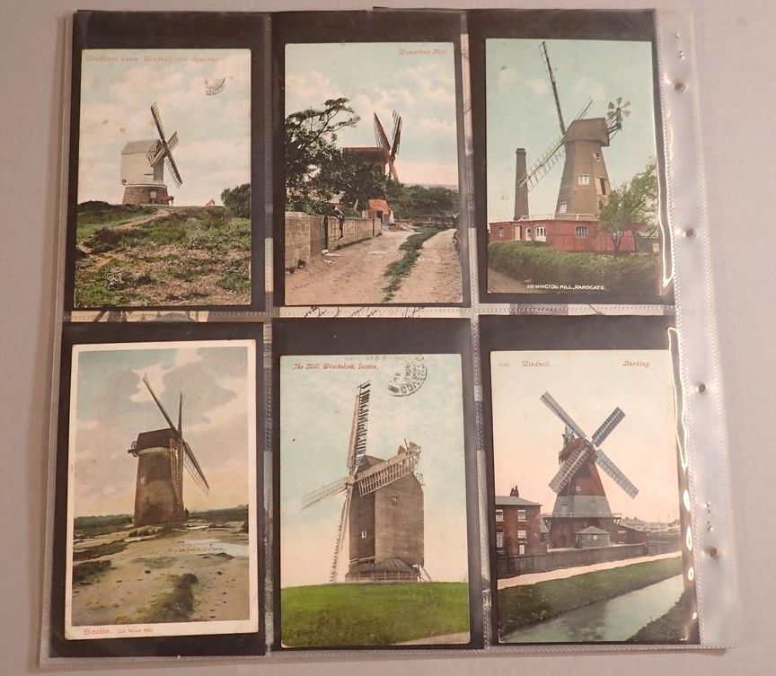 A collection of 46 windmill postcards including 1 Levi card and four RP cards - Image 5 of 5