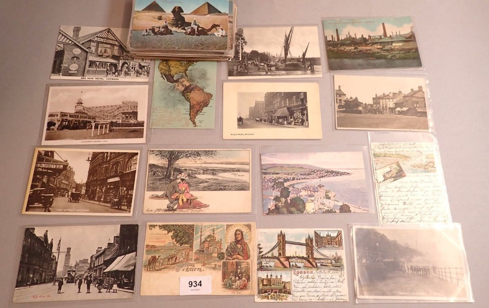A group of mixed topographical postcards