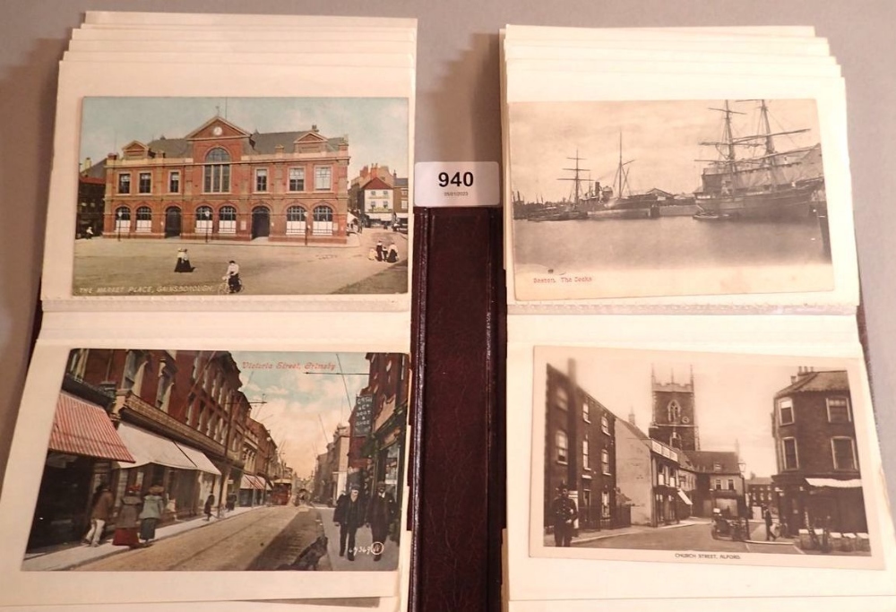 An album of 94 topographical postcards including Lincoln, Skegness, Gainsborough, Boston, - Image 3 of 6