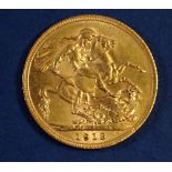 A gold sovereign George V 1913, London Mint - Condition: VF