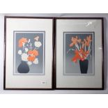 Sally Richmond - a pair of limited edition prints of Irises and Nasturtions, signed in pencil, 35