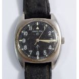 A Hamilton military watch with black dial and luminous markers, No 523-8290-W19-6645-99, 10381/73