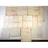 A collection of various documents dating from the 1860's - 1920's including three indentures with