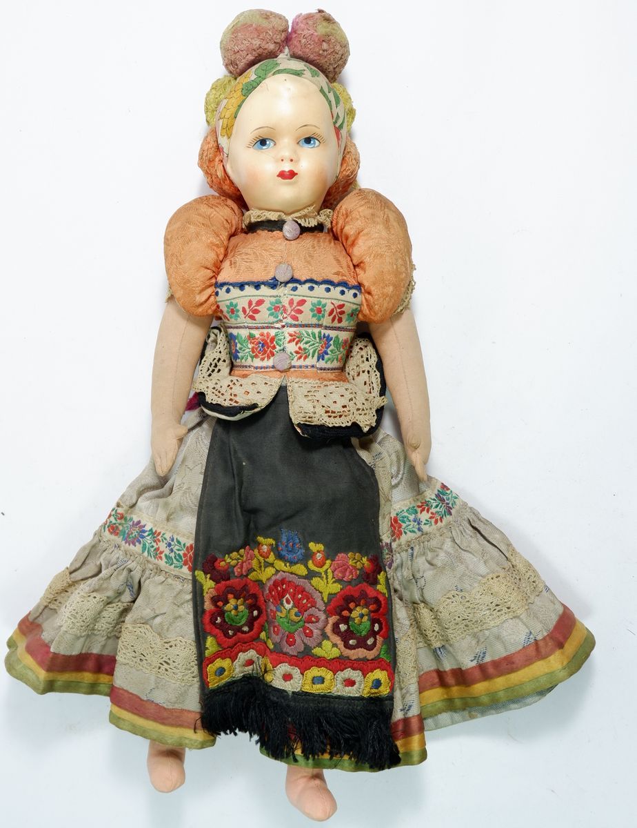 A vintage continental costume doll, 41cm tall - Image 2 of 3