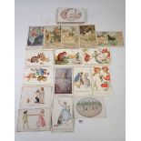 A collection of 40 early 20th century postcards, including some Sowerby fairy cards etc.