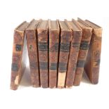Eight volumes 'Oeuvres de Fontenelle' 1790/92 - spines worn