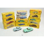 Thirteen Norev reproduction Dinky cars, boxed