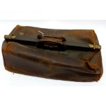 An antique leather Gladstone bag, 55cm