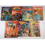 The Valiant Book of Mystery & Magic together with six other titles, Star Trek, Battle and 2000