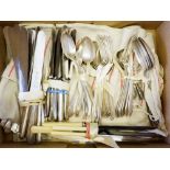 A box of silver plated cutlery