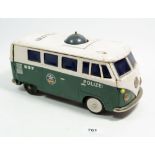 A vintage German Polizei 537 police van toy