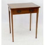 An Edwardian mahogany side table with frieze drawer 61 x 45 x 77cm