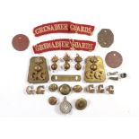 Grenadier Guards titles, buttons, dog tags etc.