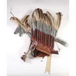 A Native American feather headdress