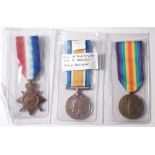 WWI medal trio to Private A Barnes Rifle Brigade S.4180