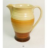 A Shelley Art Deco Harmony Ware brown jug, 25cm