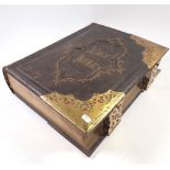 A Victorian Family bible by Rev John Eadie published by R Reid, with brass clasps