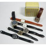 Seven various watches and a Fossil watch, boxed as new