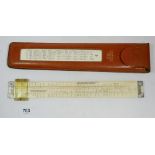 A Pickett US Air Force aerial photo slide rule, Type A1 in leather case