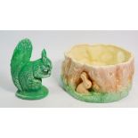 A Sylvac pixie and rabbit fruit bowl No 1513 and a squirrel No 1142, 14cm