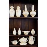 A collection of Crown Devon and Crown Ducal ivory blush china including vases, teapot, jugs etc.