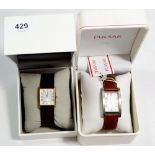 A Seiko gentleman's wrist watch and a Pulsar - both boxed