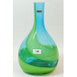 A Waterford large Evolution green glass vase, boxed, 36cm tall