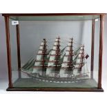 An early 20th century model of a four masted tea clipper 'Adra' built 1895 by J Field Readhead &