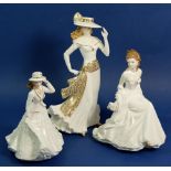 Three Royal Worcester figurines: Best Friends, Golden Moments and Diana