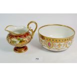 A Noritake milk jug and sugar bowl