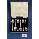 A set of six Mappin & Webb coffee spoons, Sheffield 1957