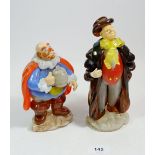 Two Murano glass figures of a Victorian gentleman and a 17th century man with flagon of ale, 21cm