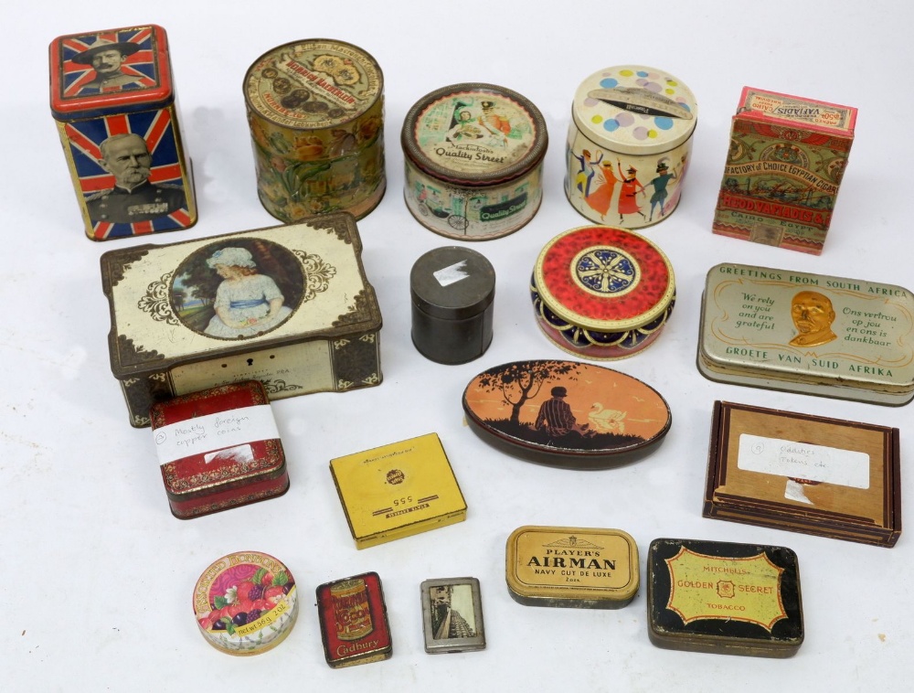 A box of old tins