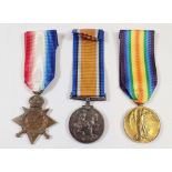 WWI medal trio to Private J W Harwood Kings Royal Rifle Corps 11574