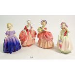 Four Royal Doulton figures: Marie HN1370, Goody Two Shoes HN2037, Babie HN1679 and Cissie HN1809