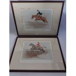 Cecil Aldin - two prints Hunting Types 'The Duke of Beaufort' and a 'Warwickshire Thruster' 32 x