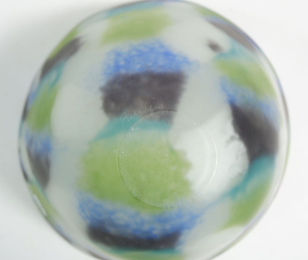 A studio glass Patchwork bowl by Pauline Solven, signed 2003, 18.5cm diameter - Image 4 of 4