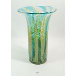 A large Medina style green streaked vase, 29cm tall