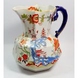 A Mason's Ironstone large jug with serpent handle, 28cm