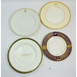 Four Royal Worcester plates including one limited edition for Margaret Thatcher and a Mountbatten