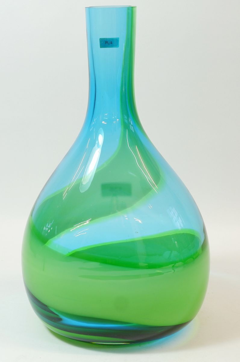 A Waterford large Evolution green glass vase, boxed, 36cm tall - Image 2 of 2