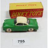 A Dinky Toys No. 187 Volkswagen Kormann Ghia Coupe with windows and independant suspension, green,