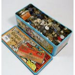 A box of buttons etc.