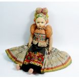 A vintage continental costume doll, 41cm tall