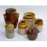 Various stoneware jars and pots
