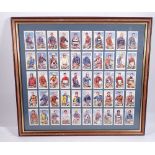 A framed set of cigarette cards 'Speedway Riders' 46 x 41cm