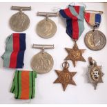 Five various WWII War medals and a coronation medal