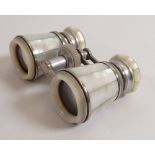 A pair of mother of pearl clad opera glasses by Lizars